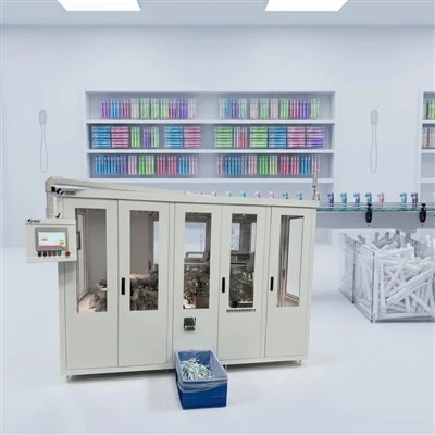 Auto-Feed 10-Head 2-Knife Custom Toothbrush Bristle Trimming Machine
