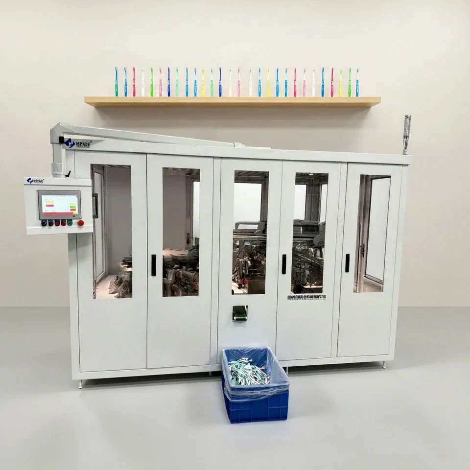 Travel 46-50 RPM 10-Head 2-Knife Toothbrush Finishing Machine